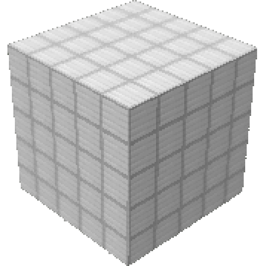 5x5x5 minecraft iron block